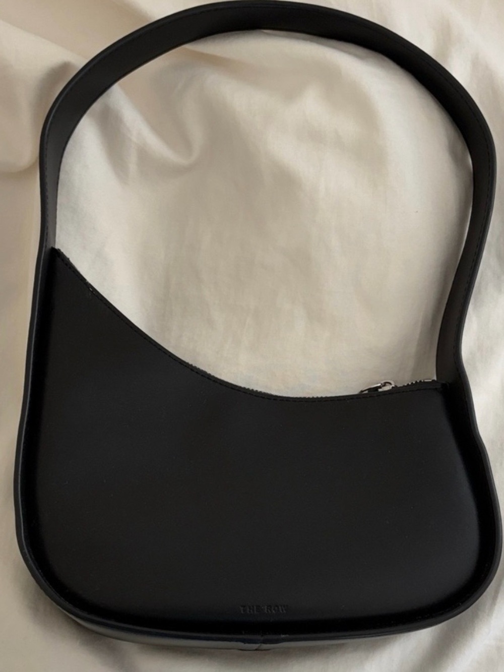The Row Black Half Moon Shoulder Purse